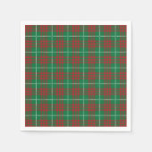 緑と赤の格子柄のナプキン スタンダードカクテルナプキン (正面)