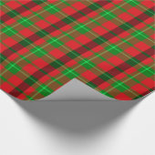 緑と赤の格子模様 ラッピングペーパー (角)