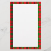 緑と赤の格子模様 便箋 (裏面)