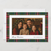 緑と赤の格子縞の写真 シーズンカード (正面)