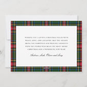 緑と赤の格子縞の写真 シーズンカード (裏面)