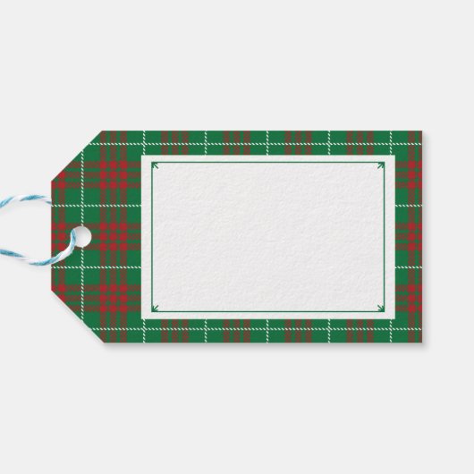 緑と赤の格子縞 ギフトタグ (裏面横)
