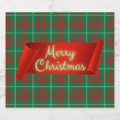 緑と赤の格子縞 ビールラベル (シングルラベル)