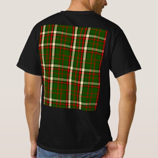 緑と赤の模様のTシャツデザイン Tシャツ (裏面)