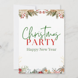 緑と赤の水色メリークリスマス シーズンカード