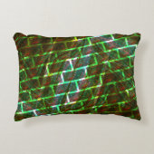 緑と赤の汚れ、傷と壁効果 アクセントクッション (正面)