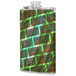 緑と赤の汚れ、傷と壁効果 フラスク