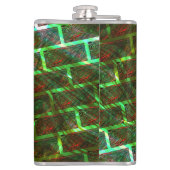 緑と赤の汚れ、傷と壁効果 フラスク (裏面)