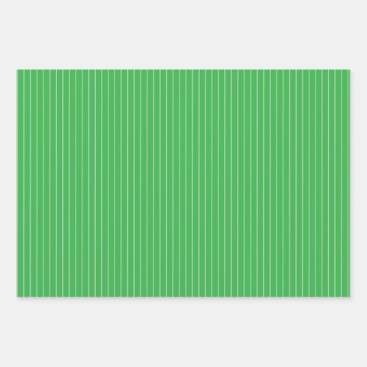 緑と赤の白のピンプリペスのクリスマスパターン ラッピングペーパーシート (正面3)