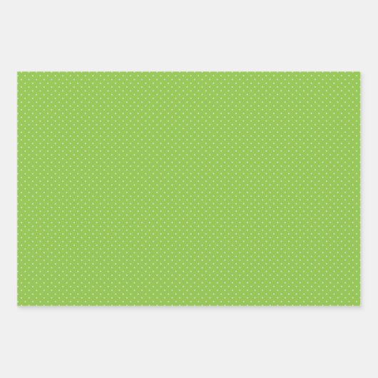 緑と赤の白の水玉模様クリスマスパターン ラッピングペーパーシート (正面3)