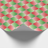 緑と赤の色ブログラデーションック ラッピングペーパー (角)