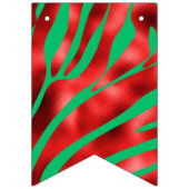 緑と赤ゼブラ バンティングフラッグ (第3の旗)
