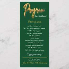 緑と金のプログラム 3D ゴールド テキスト ミニマル デザイン メニュー