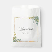 緑と金のユーカリ水彩画 フェイバーバッグ (正面)