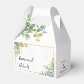 緑と金のユーカリ水彩画 フェイバーボックス (裏面サイド)