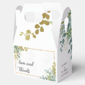 緑と金のユーカリ水彩画 フェイバーボックス (オープン)