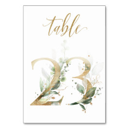 緑と金の葉の装飾、テーブル23、テーブル番号 テーブルナンバー