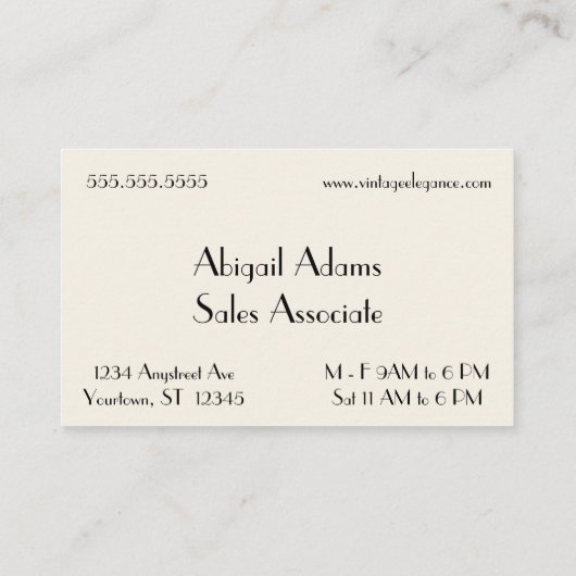 緑と金ゴールドのアールデコのリボンと離れ 名刺 (裏面)