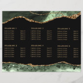 緑と金ゴールドのガイド付きパンフレット (裏面)