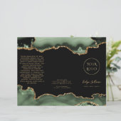 緑と金ゴールドのガイド付きパンフレット (スタンド正面)