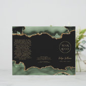 緑と金ゴールドのガイド付きパンフレット (スタンド正面)