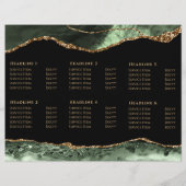 緑と金ゴールドのガイド付きパンフレット (裏面)