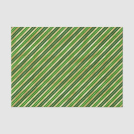 緑と金ゴールドのクリスマスストライプの 薄葉紙