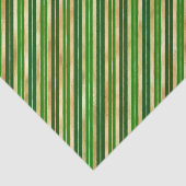 緑と金ゴールドのクリスマスストライプの 薄葉紙 (詳細)