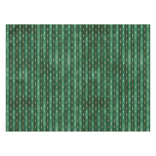 緑と金ゴールドのクリスマス テーブルクロス (正面(横))