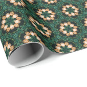 緑と金ゴールドのクリスマス ラッピングペーパー (ロールコーナー)