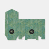 緑と金ゴールドのパーム葉のパターン フェイバーボックス (折り畳みなし)