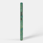 緑と金ゴールドのパーム葉のパターン SAMSUNG GALAXYケース (右側面)