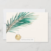 緑と金ゴールドのビーチ熱帯の緑3 – 写真 シーズンカード (裏面)
