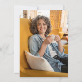 緑と金ゴールドのフローラ退職パーティー写真 招待状 (裏面)