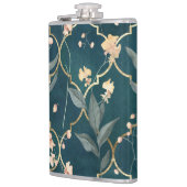 緑と金ゴールドのフローラ フラスク (左)