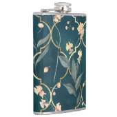 緑と金ゴールドのフローラ フラスク (右)