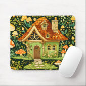 緑と金ゴールドのフローラ マウスパッド (マウス)