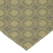 緑と金ゴールドのヴィンテージニットパターン テーブルクロス (アングル)