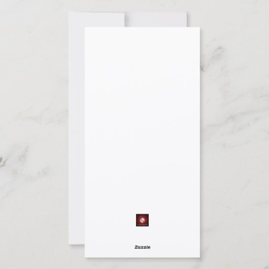 緑と金ゴールドのヴィンテージホリー写真 シーズンカード (裏面)