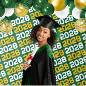 緑と金ゴールドの卒業の背景 タペストリー