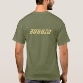 緑と金ゴールドの堅牢なギークマザーボード技術 Tシャツ (裏面)