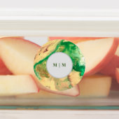 緑と金ゴールドの大理石の渦巻き ラベル (貼付)