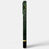 緑と金ゴールドの大理石の装飾の複雑なパターン Case-Mate iPhoneケース (裏面 / 左)