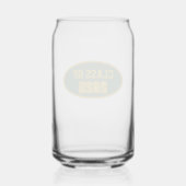 緑と金ゴールドの学校の色のクラス年 ガラス缶 (裏面)