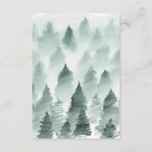 緑と金ゴールドの山の詳細エンクロージャカード エンクロージャーカード (裏面)