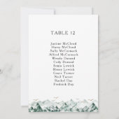 緑と金ゴールドの山台番号座席表 (裏面)