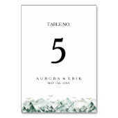 緑と金ゴールドの山台番号 テーブルナンバー (裏面)