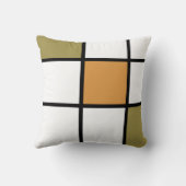 緑と金ゴールドの幾何二乗装飾用クッション クッション (裏面)