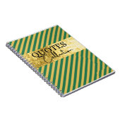 緑と金ゴールドの引用文収集 ノートブック (右側)