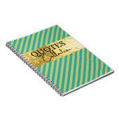 緑と金ゴールドの引用文収集 ノートブック (右側)